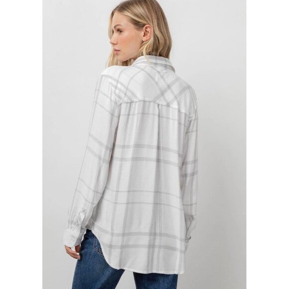 Rails Hunter Shirt in White Fog - Picture 3 of 5